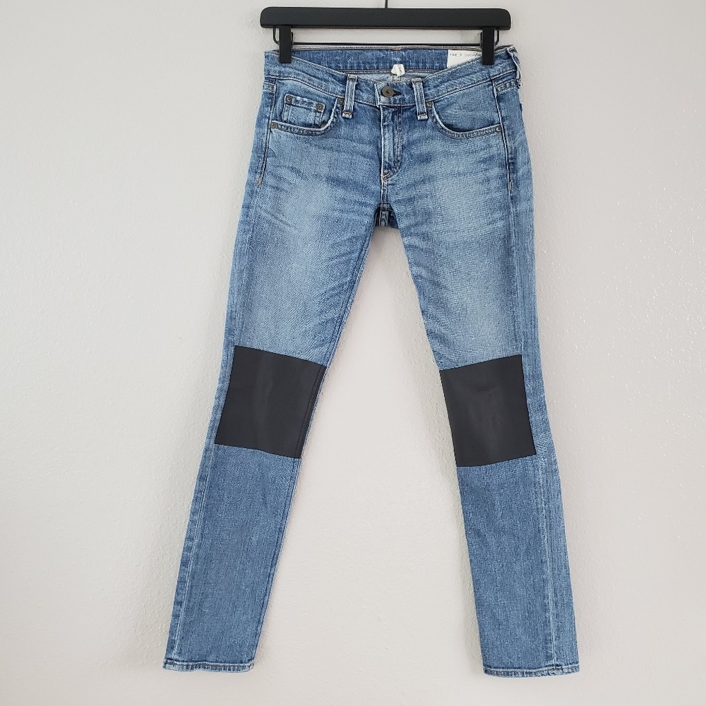 Rag & Bone Tomboy Solid Patch Jean's Size 23 - image 2